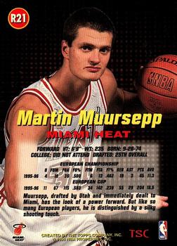 1996-97 Stadium Club - Rookies (Series One) #R21 Martin Muursepp Back