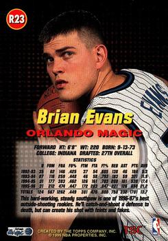 1996-97 Stadium Club - Rookies (Series One) #R23 Brian Evans Back