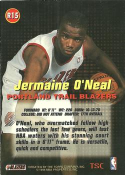 1996-97 Stadium Club - Rookies (Series One) #R15 Jermaine O'Neal Back