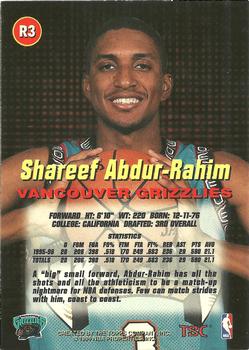 1996-97 Stadium Club - Rookies (Series One) #R3 Shareef Abdur-Rahim Back