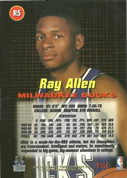 1996-97 Stadium Club - Rookies (Series One) #R5 Ray Allen Back