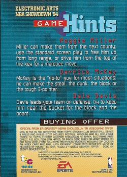 1993-94 Stadium Club - Big Tips #NNO Indiana Pacers Back