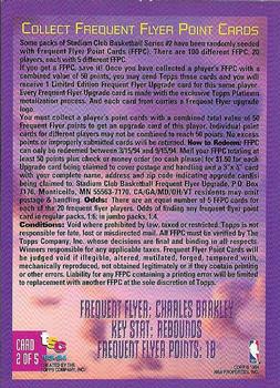 1993-94 Stadium Club - Frequent Flyer Points #2 Charles Barkley Back