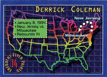 1993-94 Stadium Club - Frequent Flyer Points #4 Derrick Coleman Front