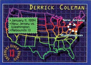 1993-94 Stadium Club - Frequent Flyer Points #5 Derrick Coleman Front