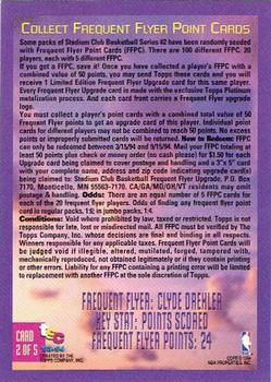 1993-94 Stadium Club - Frequent Flyer Points #2 Clyde Drexler Back