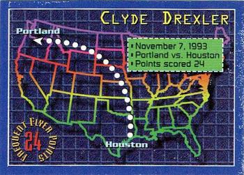 1993-94 Stadium Club - Frequent Flyer Points #2 Clyde Drexler Front
