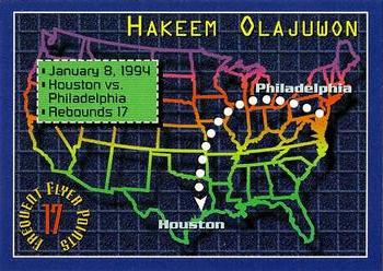 1993-94 Stadium Club - Frequent Flyer Points #3 Hakeem Olajuwon Front