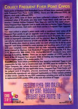 1993-94 Stadium Club - Frequent Flyer Points #3 Dan Majerle Back