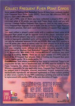 1993-94 Stadium Club - Frequent Flyer Points #3 Scottie Pippen Back