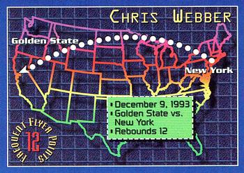 1993-94 Stadium Club - Frequent Flyer Points #1 Chris Webber Front
