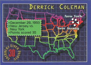 1993-94 Stadium Club - Frequent Flyer Points #2 Derrick Coleman Front
