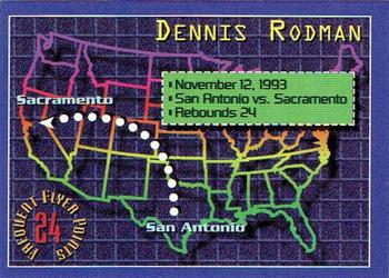 1993-94 Stadium Club - Frequent Flyer Points #1 Dennis Rodman Front