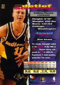 1993-94 Stadium Club - Members Only #22 Detlef Schrempf Back