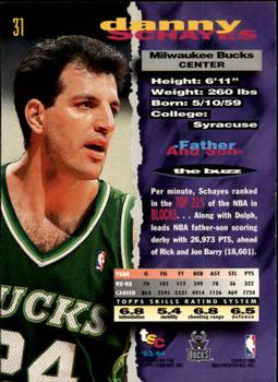 1993-94 Stadium Club - Members Only #31 Danny Schayes Back