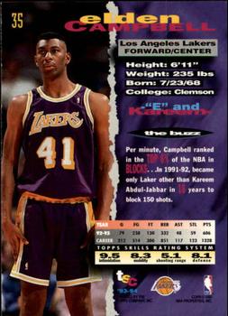 1993-94 Stadium Club - Members Only #35 Elden Campbell Back