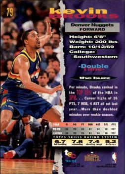 1993-94 Stadium Club - Members Only #79 Kevin Brooks Back