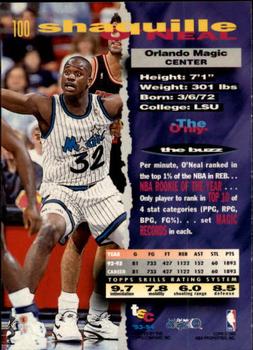 1993-94 Stadium Club - Members Only #100 Shaquille O'Neal Back