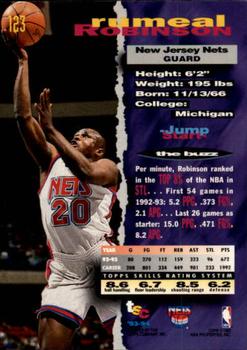 1993-94 Stadium Club - Members Only #123 Rumeal Robinson Back