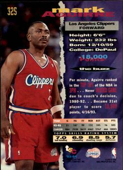 1993-94 Stadium Club - Members Only #325 Mark Aguirre Back