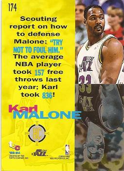 1993-94 Stadium Club - 1994 NBA Finals Super Teams Exchange #174 Karl Malone Back
