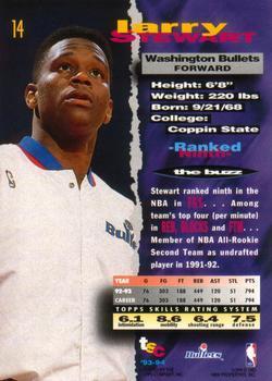 1993-94 Stadium Club - 1994 NBA Finals Super Teams Exchange #14 Larry Stewart Back