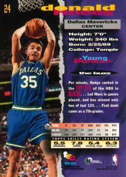 1993-94 Stadium Club - 1994 NBA Finals Super Teams Exchange #24 Donald Hodge Back