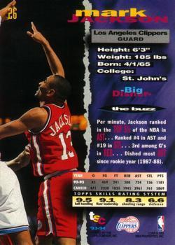 1993-94 Stadium Club - 1994 NBA Finals Super Teams Exchange #26 Mark Jackson Back