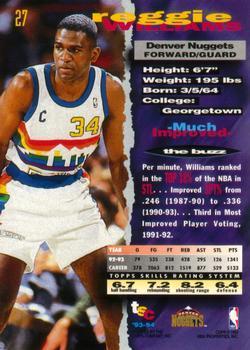 1993-94 Stadium Club - 1994 NBA Finals Super Teams Exchange #27 Reggie Williams Back
