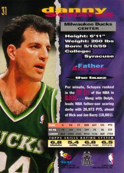1993-94 Stadium Club - 1994 NBA Finals Super Teams Exchange #31 Danny Schayes Back