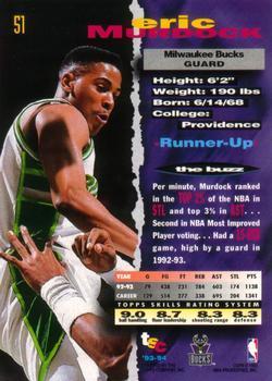 1993-94 Stadium Club - 1994 NBA Finals Super Teams Exchange #51 Eric Murdock Back