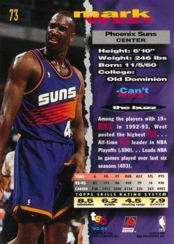 1993-94 Stadium Club - 1994 NBA Finals Super Teams Exchange #73 Mark West Back