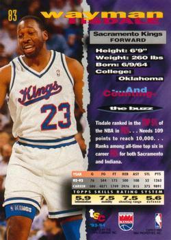 1993-94 Stadium Club - 1994 NBA Finals Super Teams Exchange #83 Wayman Tisdale Back