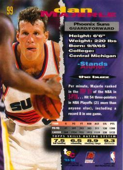 1993-94 Stadium Club - 1994 NBA Finals Super Teams Exchange #99 Dan Majerle Back