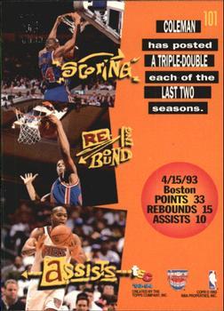 1993-94 Stadium Club - 1994 NBA Finals Super Teams Exchange #101 Derrick Coleman Back