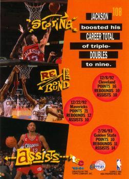 1993-94 Stadium Club - 1994 NBA Finals Super Teams Exchange #108 Mark Jackson Back
