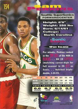 1993-94 Stadium Club - 1994 NBA Finals Super Teams Exchange #154 Sam Perkins Back