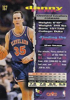 1993-94 Stadium Club - 1994 NBA Finals Super Teams Exchange #167 Danny Ferry Back