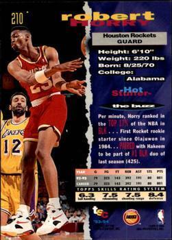 1993-94 Stadium Club - 1994 NBA Finals Super Teams Exchange #210 Robert Horry Back
