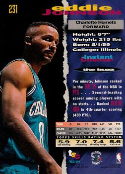 1993-94 Stadium Club - 1994 NBA Finals Super Teams Exchange #231 Eddie Johnson Back