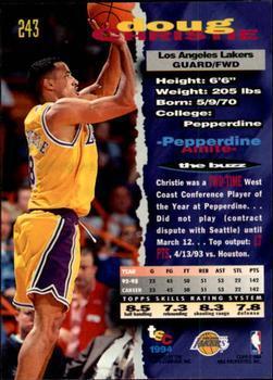 1993-94 Stadium Club - 1994 NBA Finals Super Teams Exchange #243 Doug Christie Back