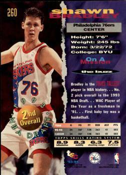 1993-94 Stadium Club - 1994 NBA Finals Super Teams Exchange #260 Shawn Bradley Back
