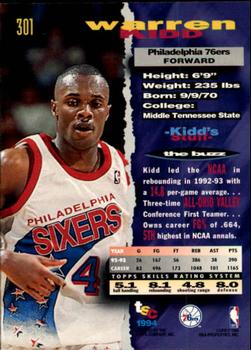 1993-94 Stadium Club - 1994 NBA Finals Super Teams Exchange #301 Warren Kidd Back