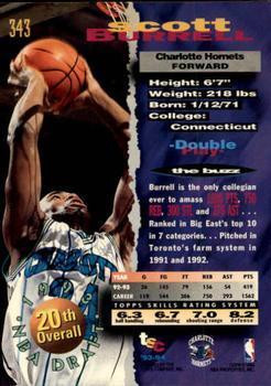1993-94 Stadium Club - 1994 NBA Finals Super Teams Exchange #343 Scott Burrell Back