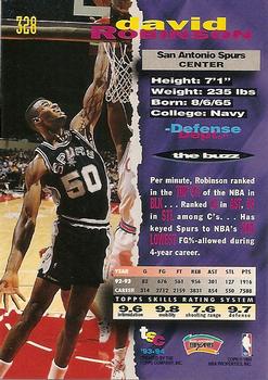 1993-94 Stadium Club - 1994 NBA Finals Super Teams Exchange #328 David Robinson Back