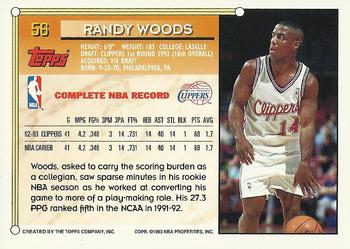 1993-94 Topps - Gold #56 Randy Woods Back