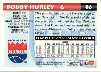 1993-94 Topps - Gold #86 Bobby Hurley Back