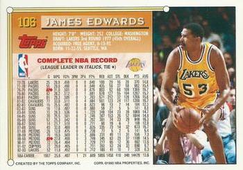 1993-94 Topps - Gold #106 James Edwards Back