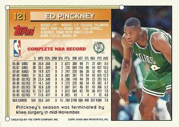 1993-94 Topps - Gold #121 Ed Pinckney Back