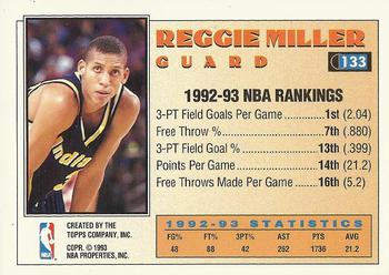1993-94 Topps - Gold #133 Reggie Miller Back